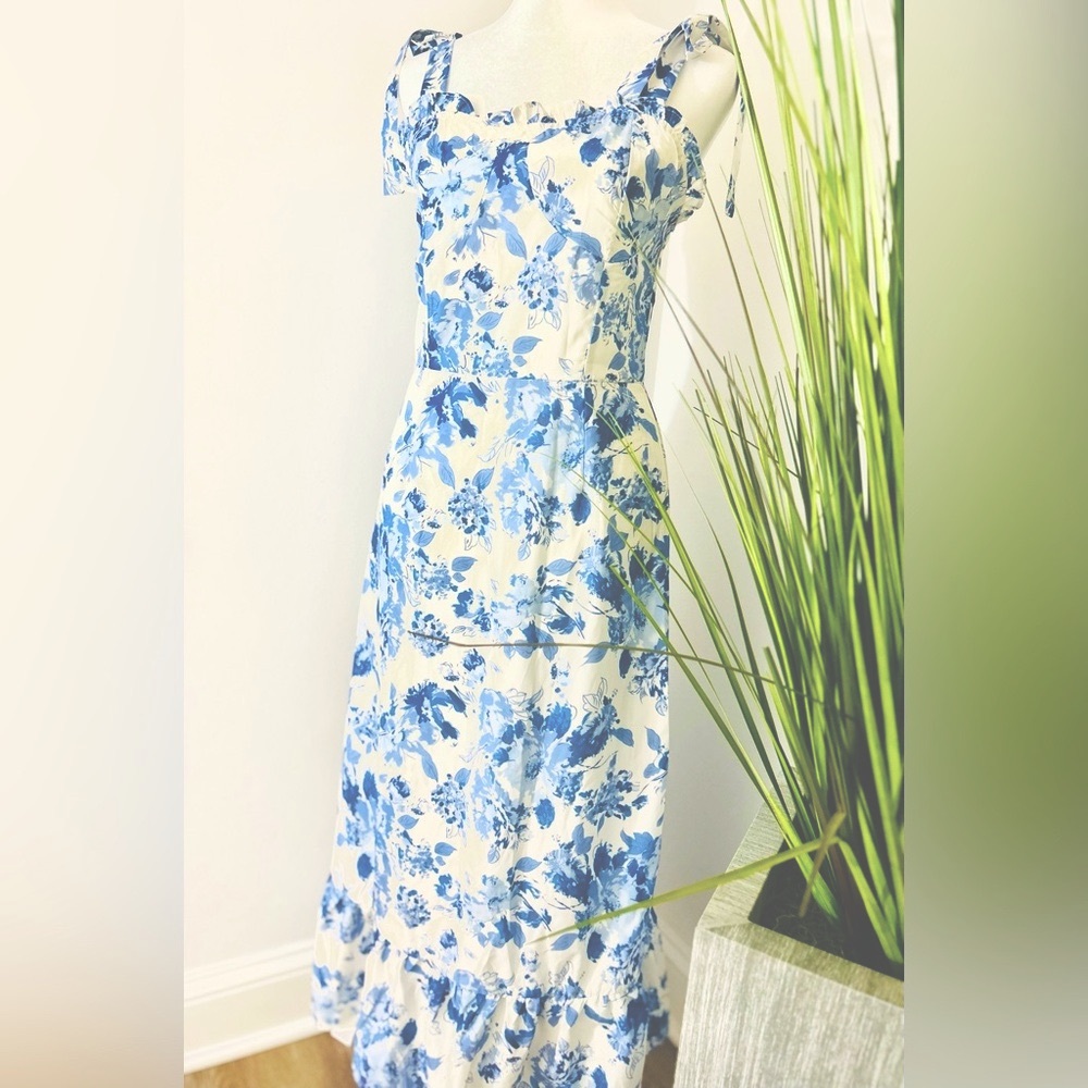 Dress White&Blue Mediterranean Style